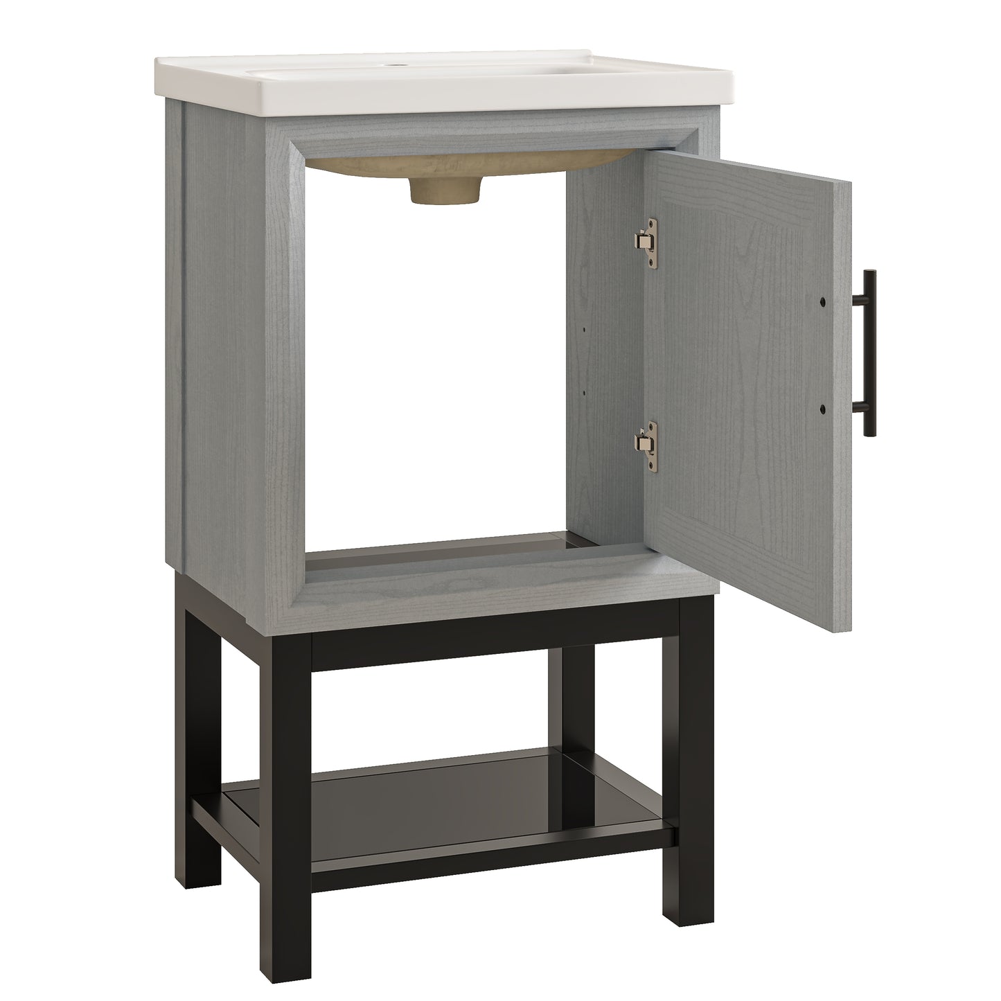Festivo 20" FBV24211 Freestanding Bathroom Vanity with Ceramic Top-Grey
