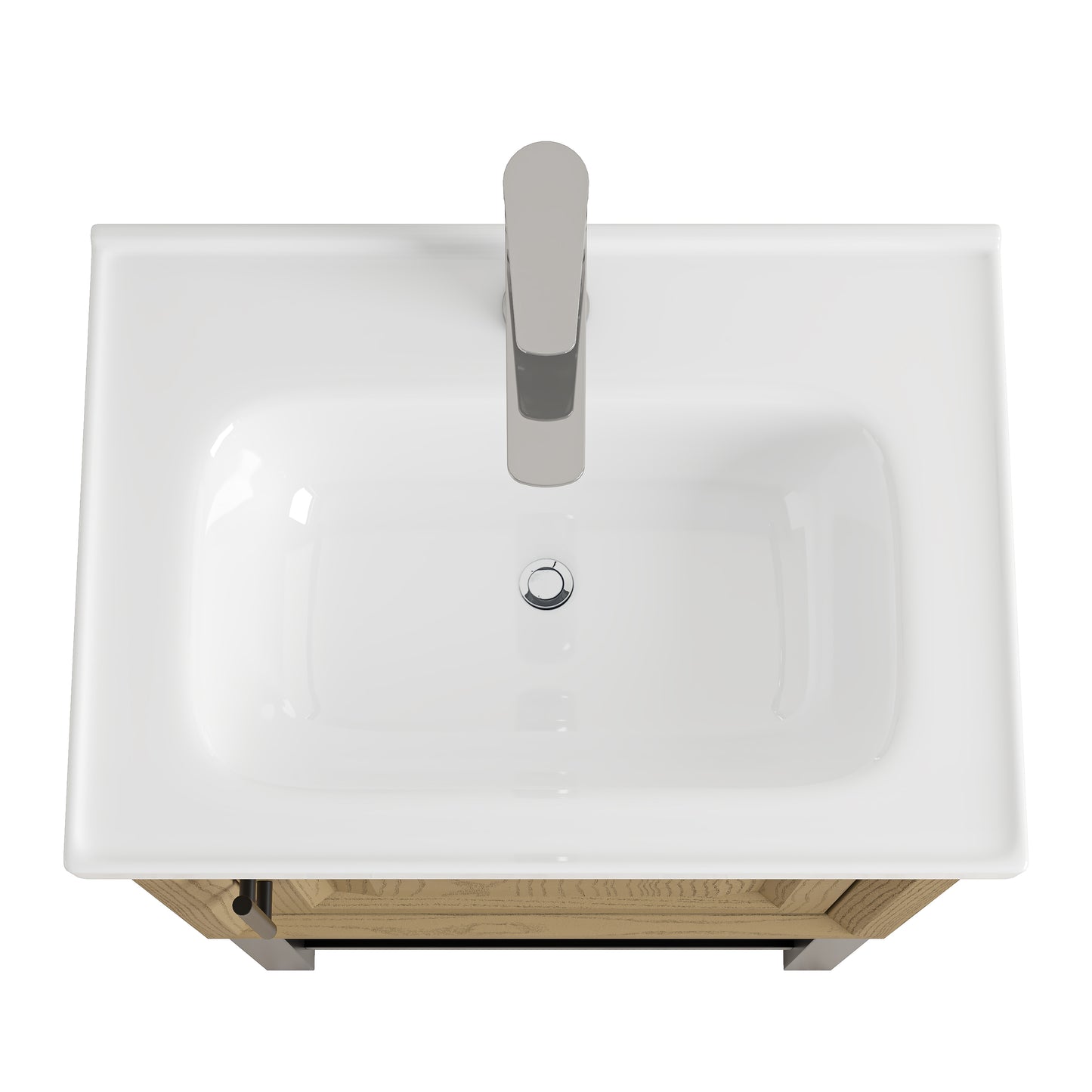 Festivo 20" FBV24214 Freestanding Bathroom Vanity with Ceramic Top & Faucet-Brown