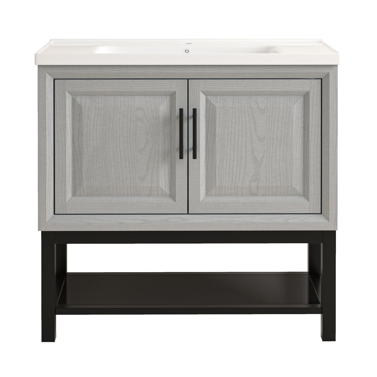 Festivo 36" FBV24231 Freestanding Bathroom Vanity with Ceramic Top-Grey
