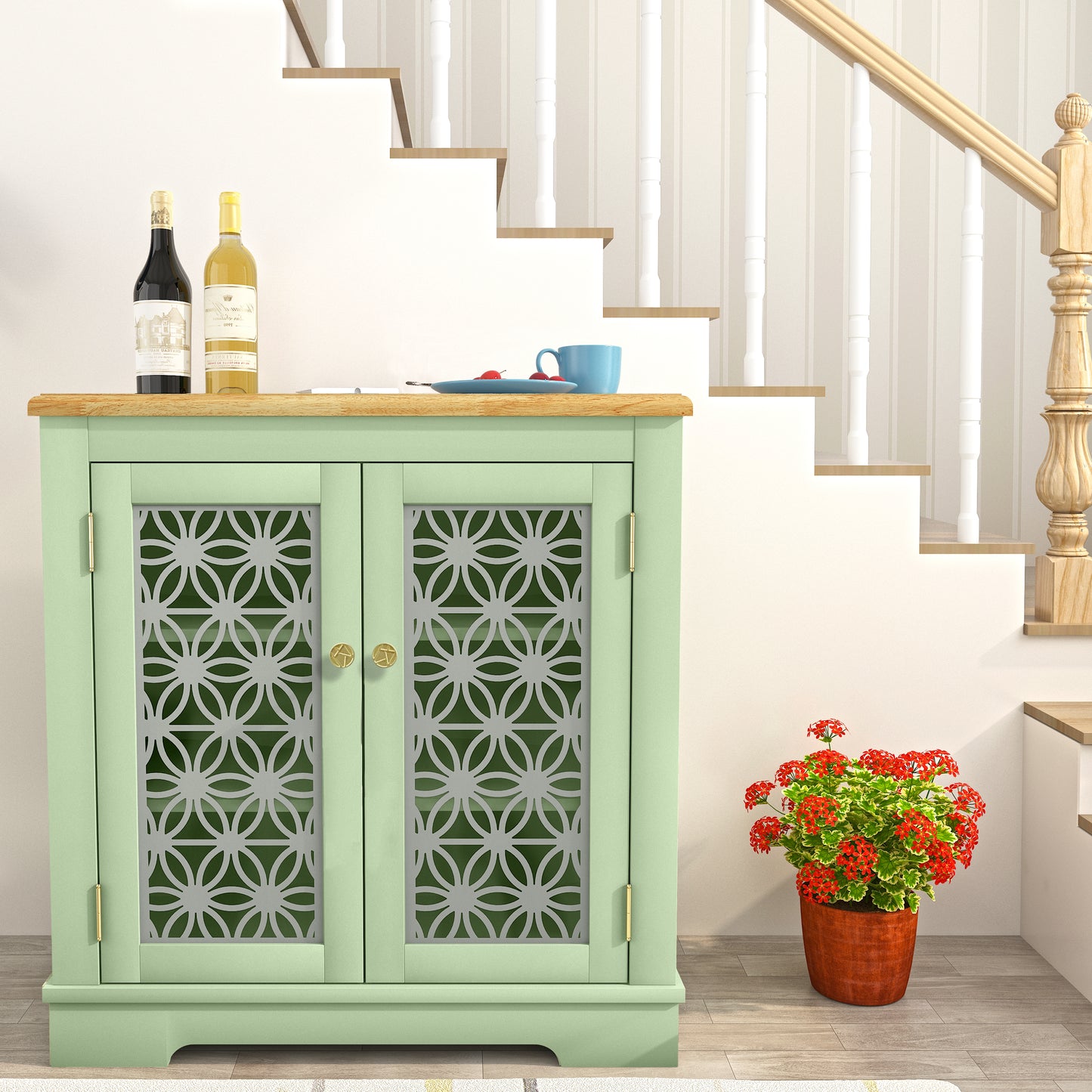 Festivo FCB22130 31" Buffet Sideboard Cabinet-Green
