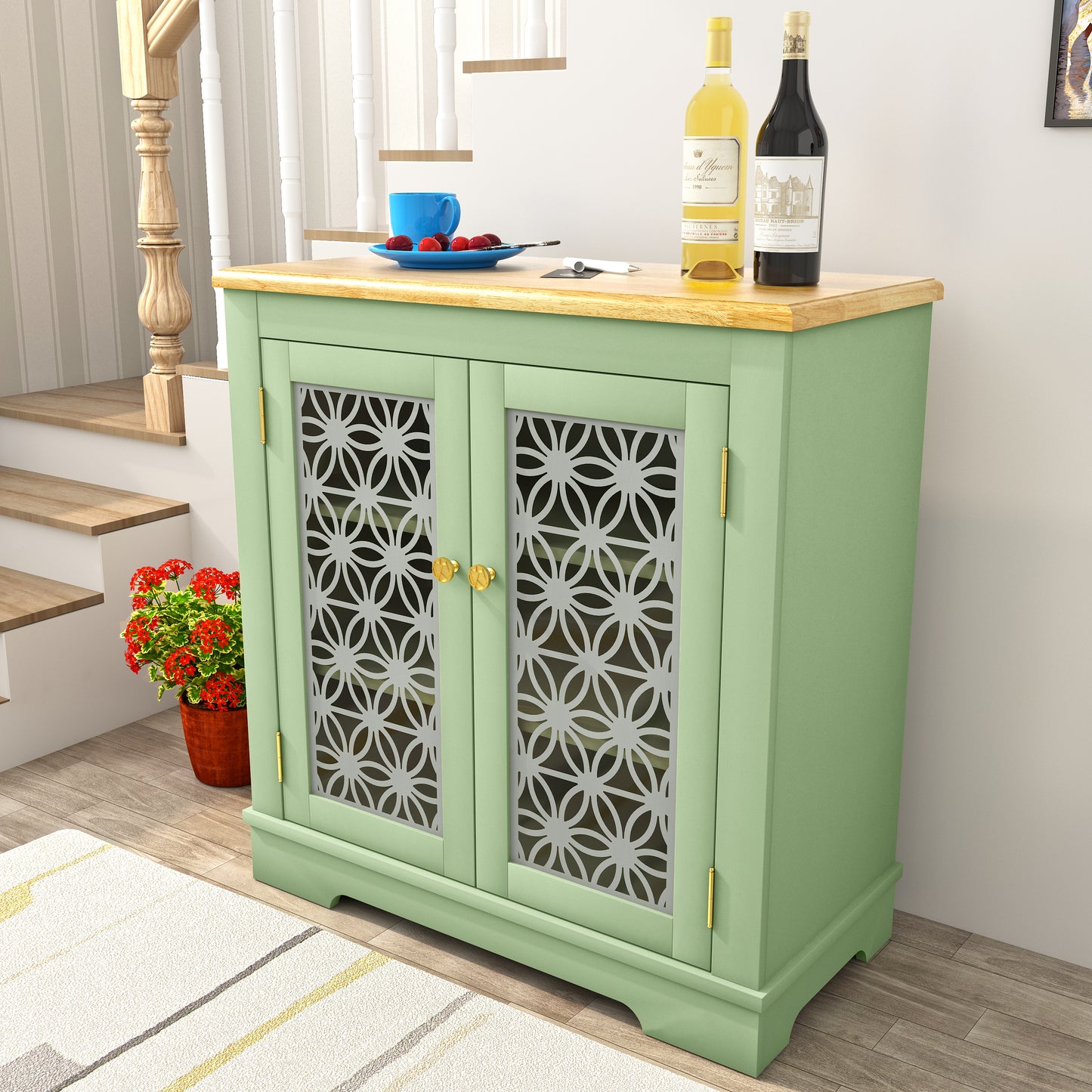 Festivo FCB22130 31" Buffet Sideboard Cabinet-Green