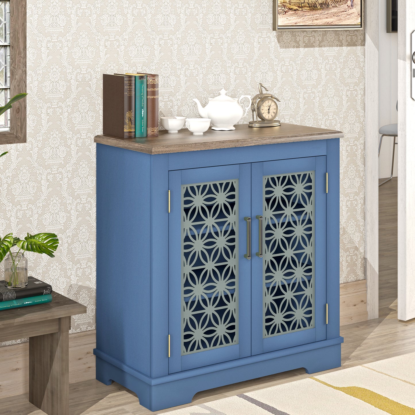 Festivo FCB22131 31" Buffet Sideboard Cabinet-Blue