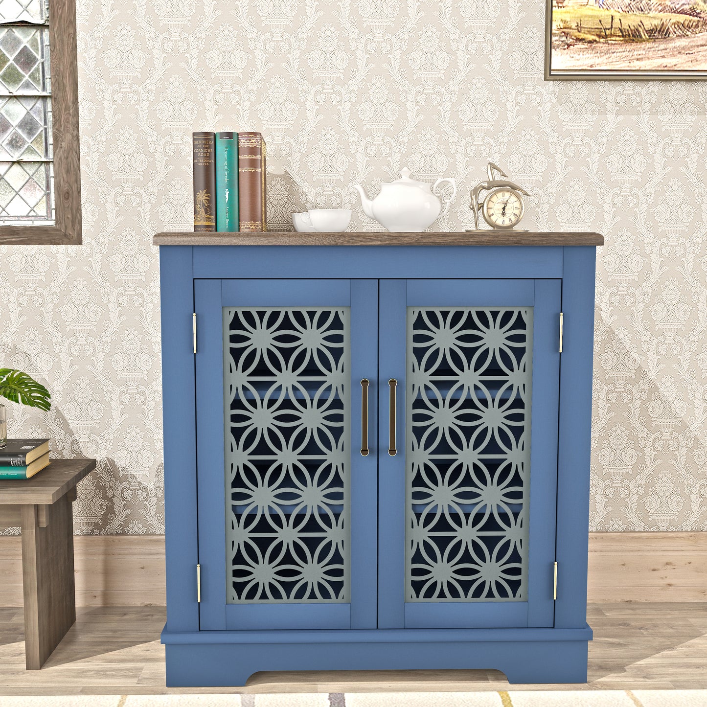 Festivo FCB22131 31" Buffet Sideboard Cabinet-Blue