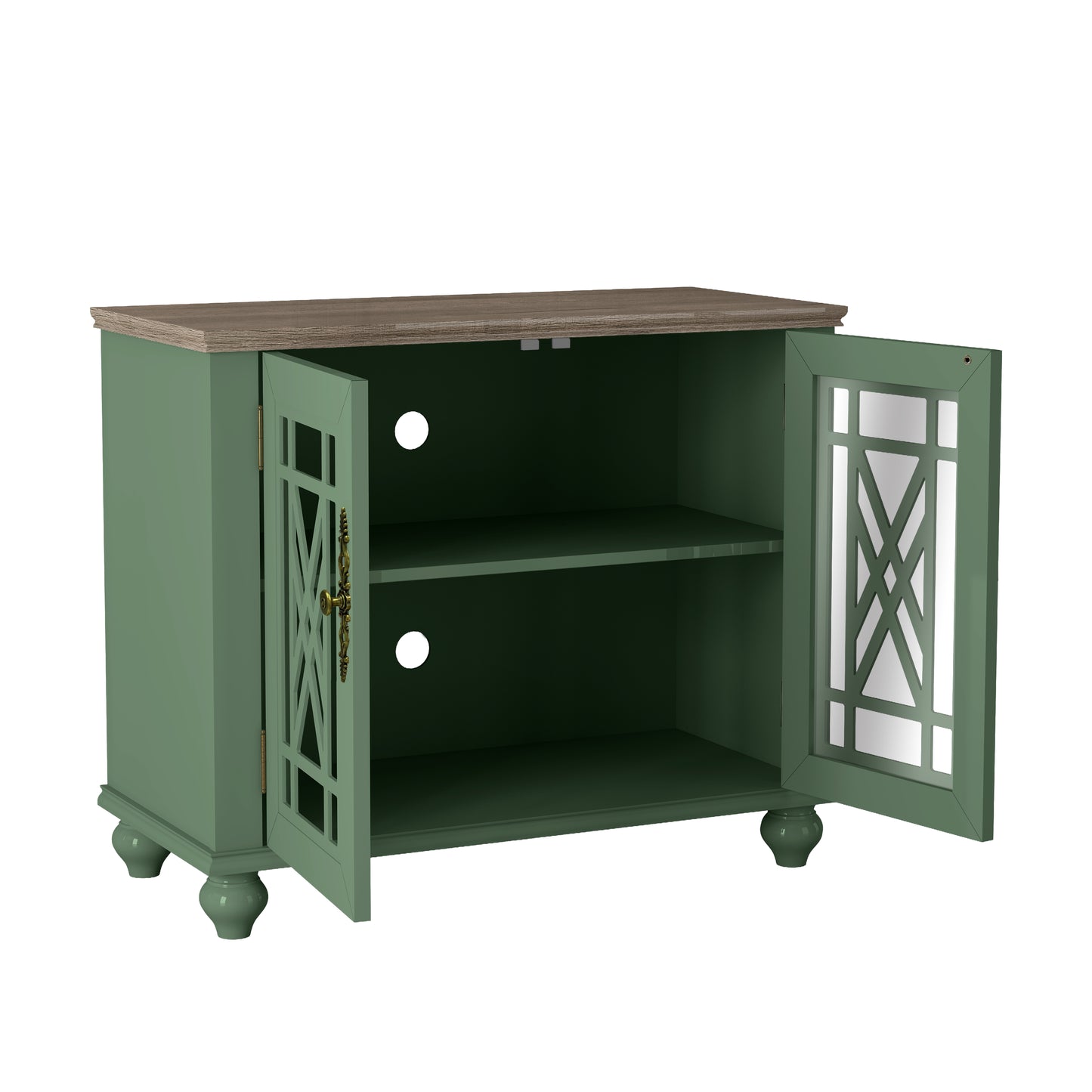 Festivo FCB22421 38" Buffet Sideboard Cabinet-Green