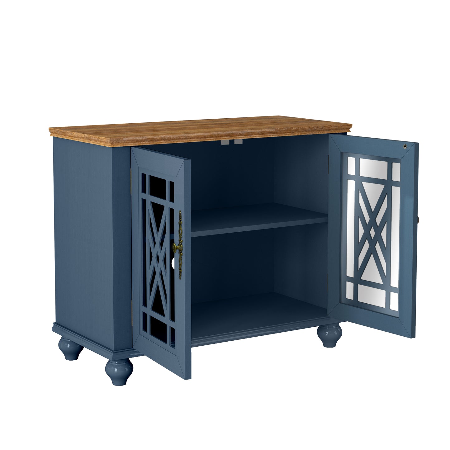 Festivo FCB22423 38" Buffet Sideboard Cabinet-Blue