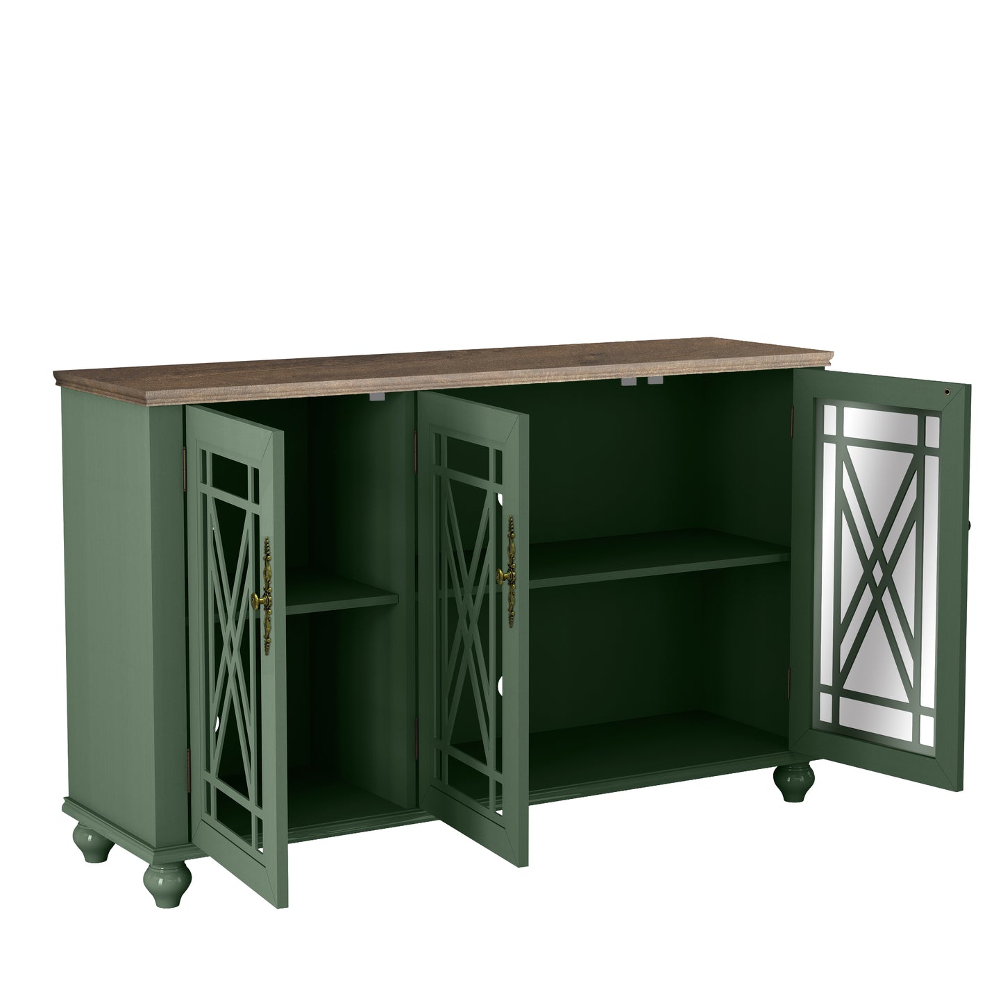 Festivo FCB22431 55" Buffet Sideboard Cabinet-Green
