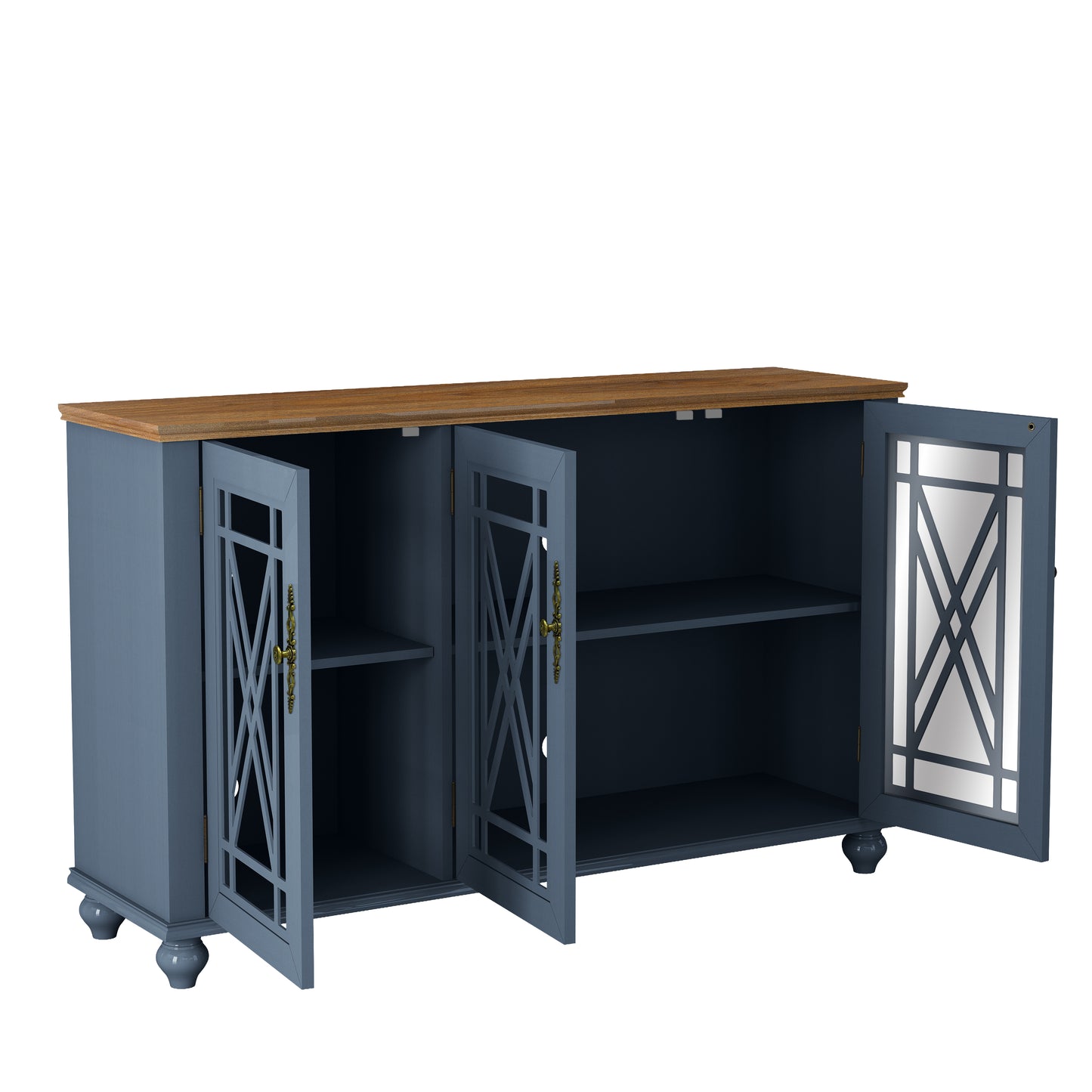 Festivo FCB22433 55" Buffet Sideboard Cabinet-Blue