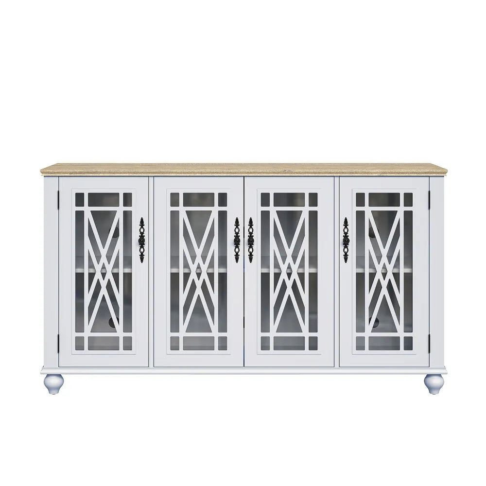 Festivo FCB22442 63" Buffet Sideboard Cabinet-Grayish-white