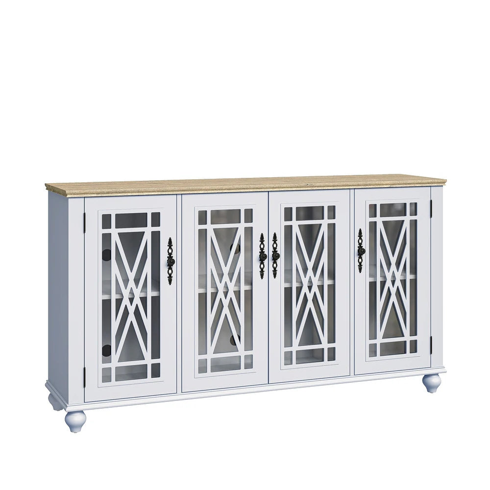 Festivo FCB22442 63" Buffet Sideboard Cabinet-Grayish-white