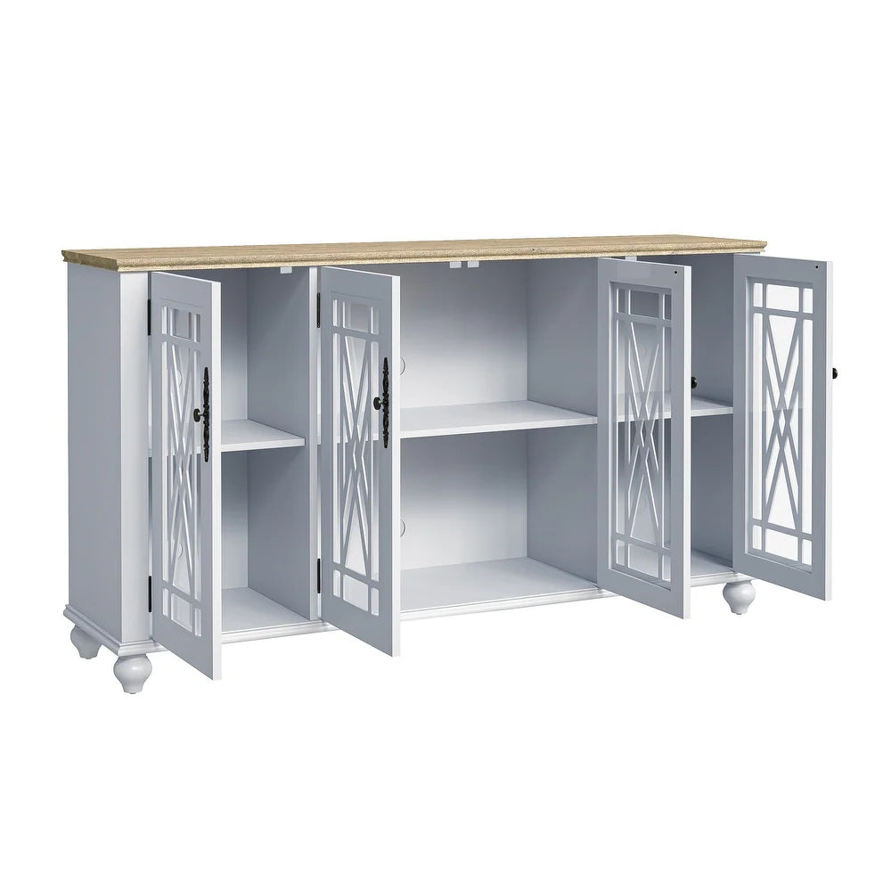 Festivo FCB22442 63" Buffet Sideboard Cabinet-Grayish-white