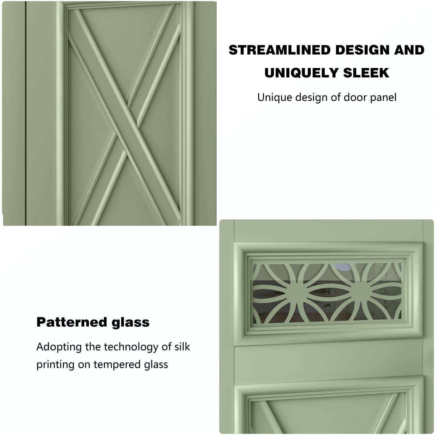 Festivo FCB24140 57.4" Buffet Sideboard Cabinet-Green