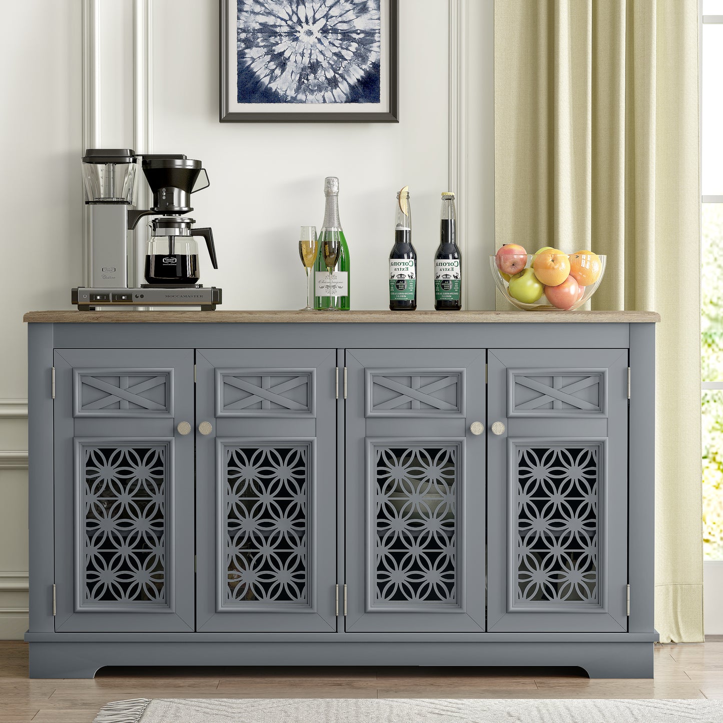 Festivo FCB24146 57.5" Buffet Sideboard Cabinet-Grey
