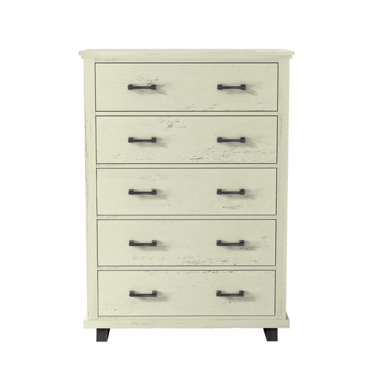 Festivo FCH22242 38" Bedroom Chest with 5 Drawers-White