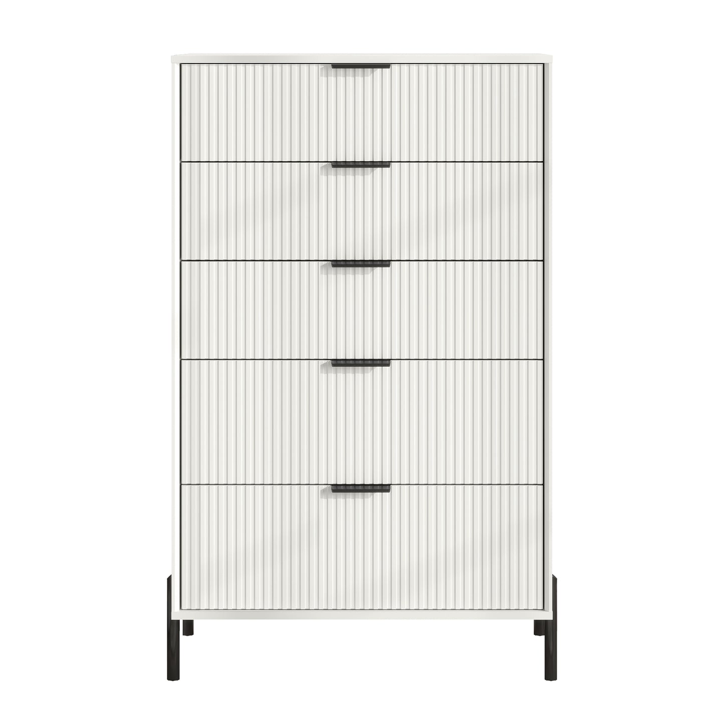 Festivo FCH23152 30" Bedroom Chest with 5 Drawers-Offwhite