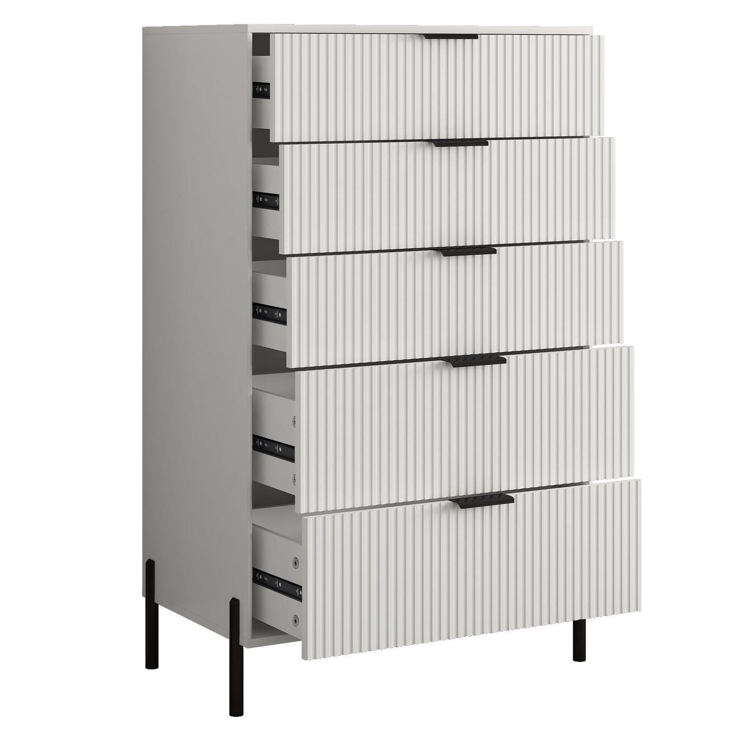 Festivo FCH23152 30" Bedroom Chest with 5 Drawers-Offwhite