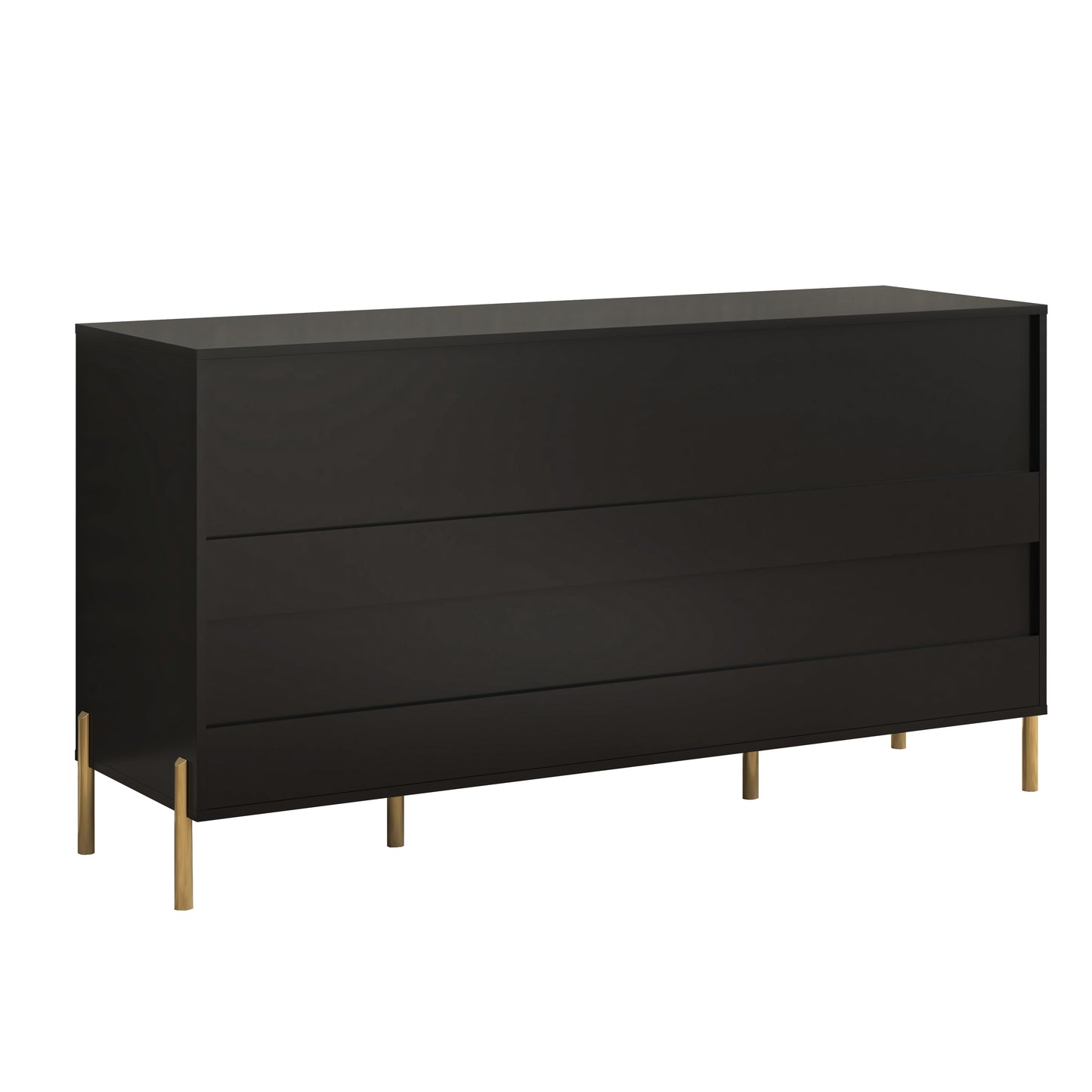Festivo FDR23141 58" Bedroom Dresser with 3 Drawers-Black
