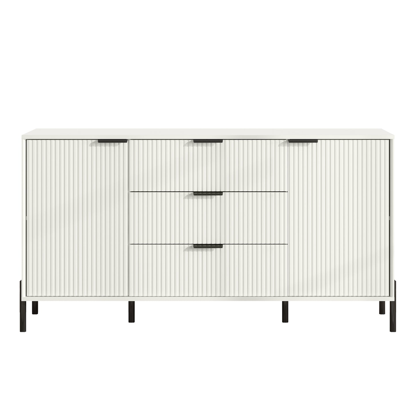 Festivo FDR23142 58" Bedroom Dresser with 3 Drawers-Offwhite