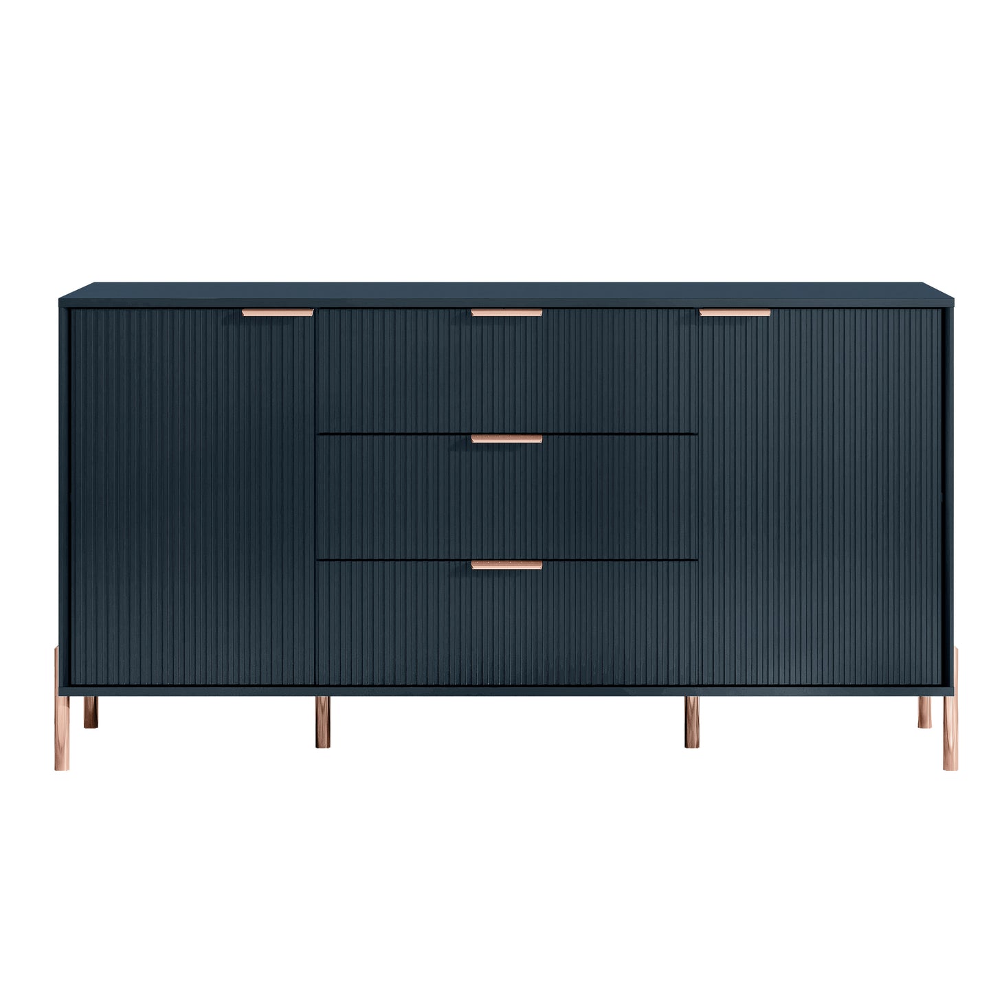 Festivo FDR23143 58" Bedroom Dresser with 3 Drawers-Navy