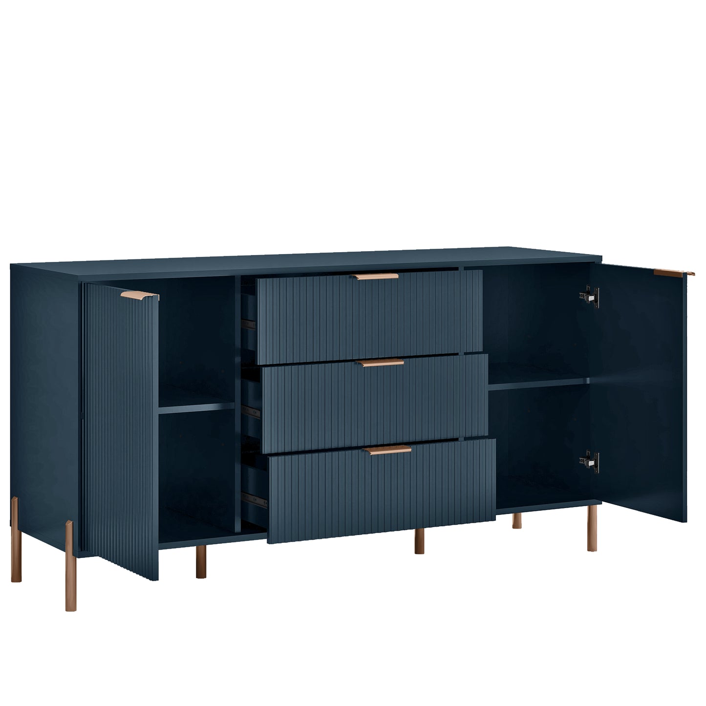 Festivo FDR23143 58" Bedroom Dresser with 3 Drawers-Navy