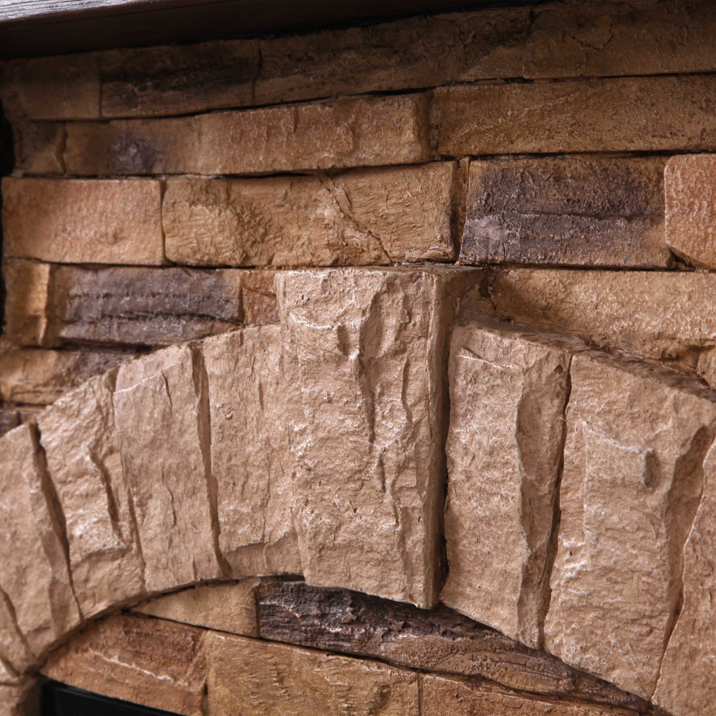 Festivo FFP20101 45" Electric Fireplace Mantel with Faux Brick-Brown