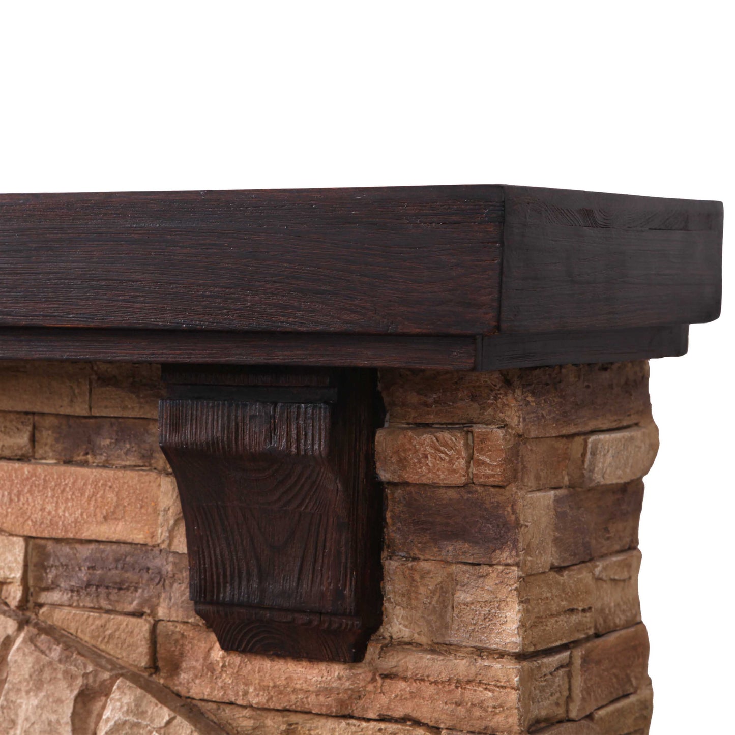 Festivo FFP20101 45" Electric Fireplace Mantel with Faux Brick-Brown