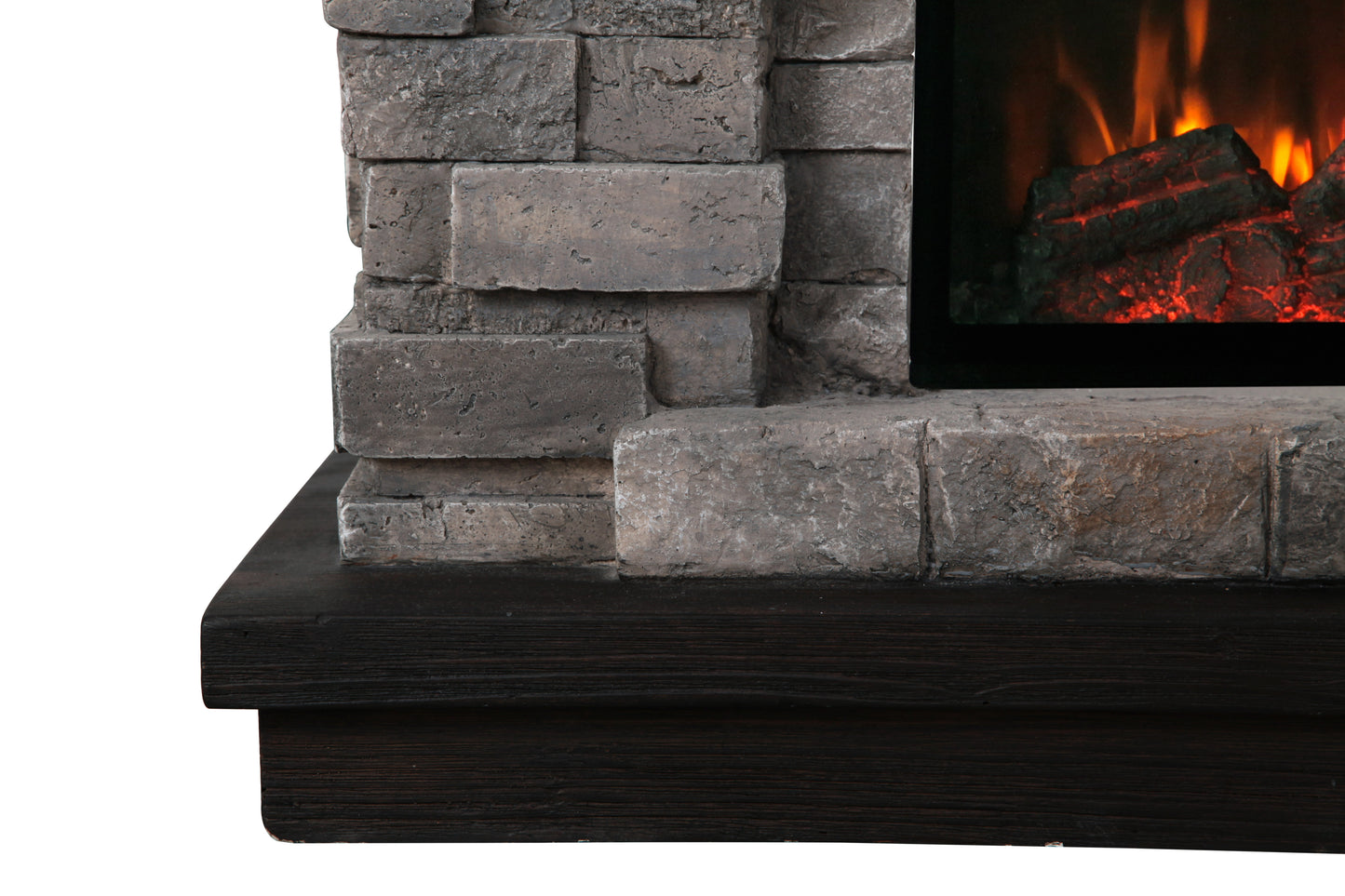 Festivo FFP20141 36" Electric Fireplace Mantel with Faux Brick-Grey