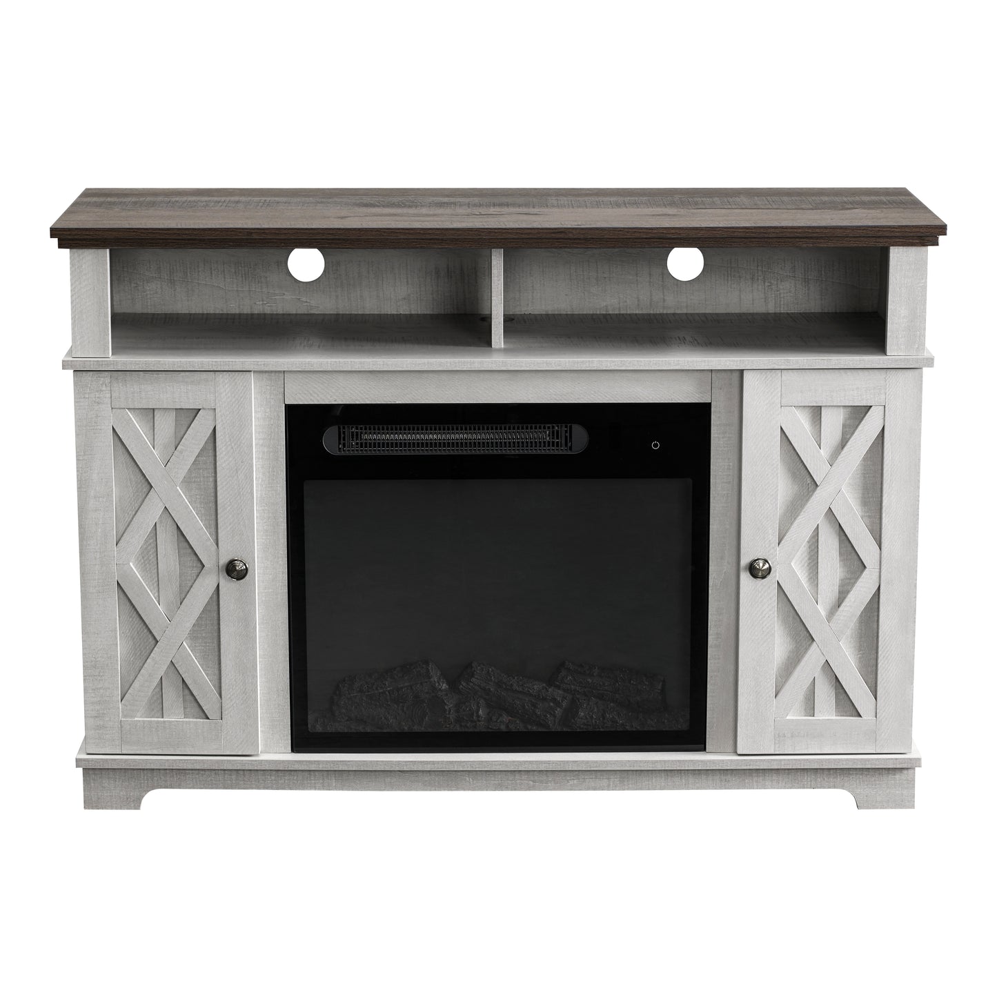 Festivo FFP20256 48" TV Stand with 23" Electric Fireplace-White