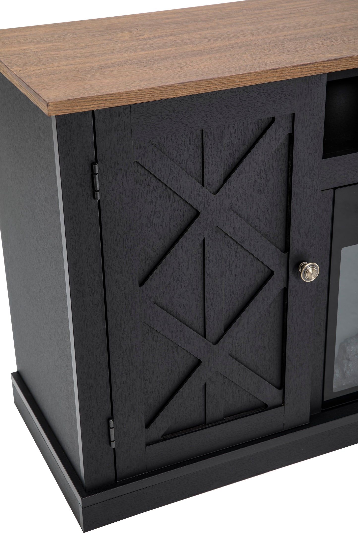 Festivo FFP20267 54" TV Stand with 18" Electric Fireplace-Black