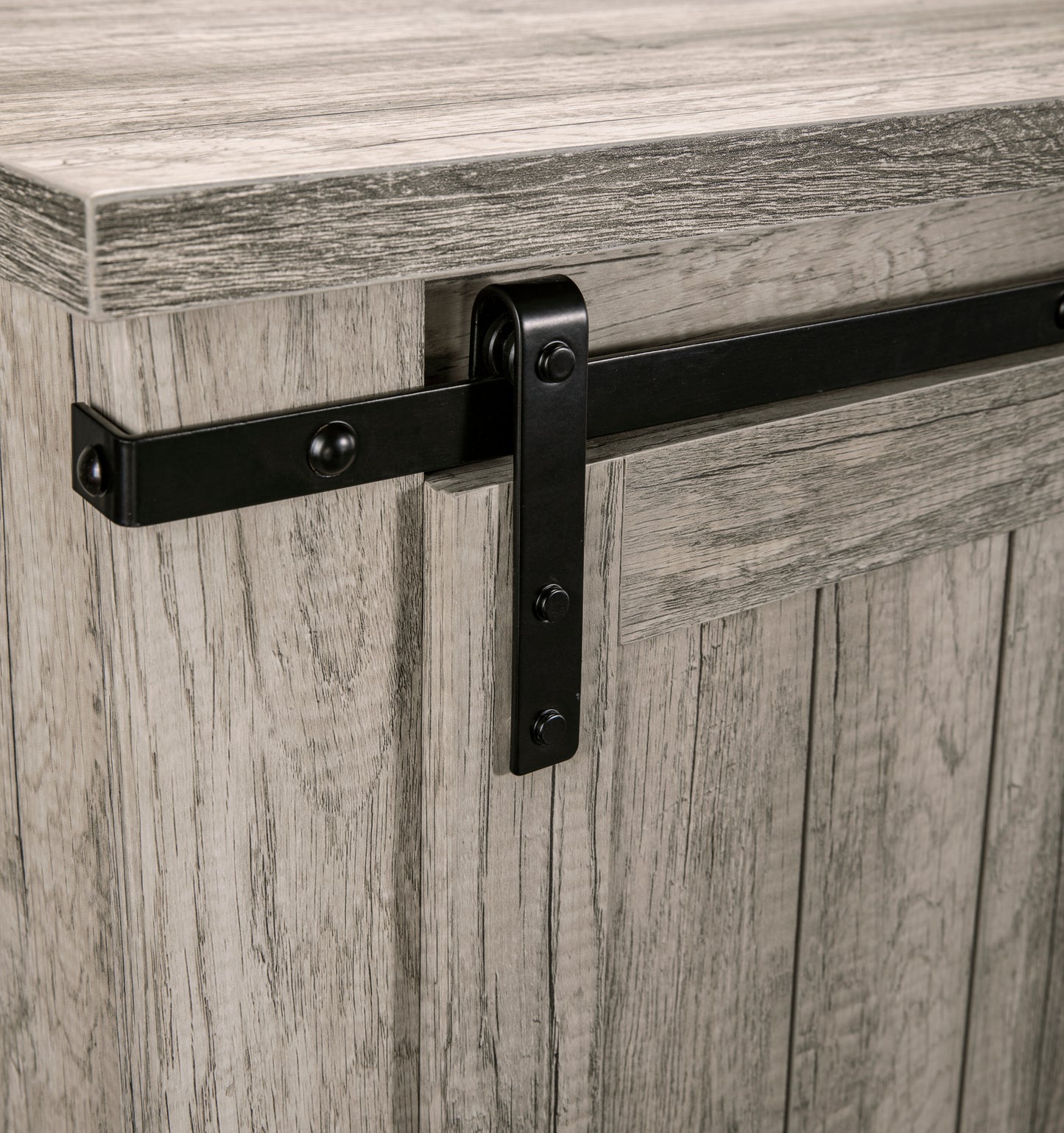 Festivo FFP20272 54" TV Stand with 18" Electric Fireplace & 2 Barn Door-Grey
