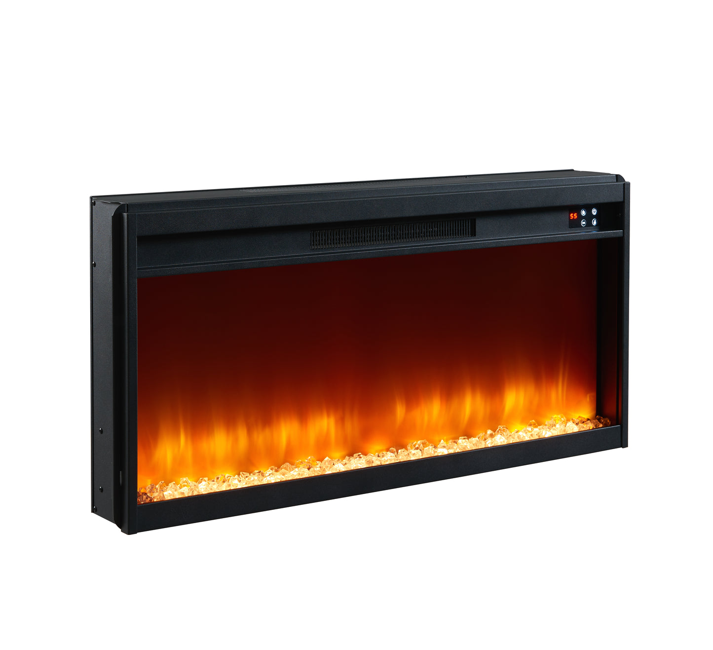 Festivo FFP23008 60" Electric Fireplace Mantel with Faux Brick-Brown