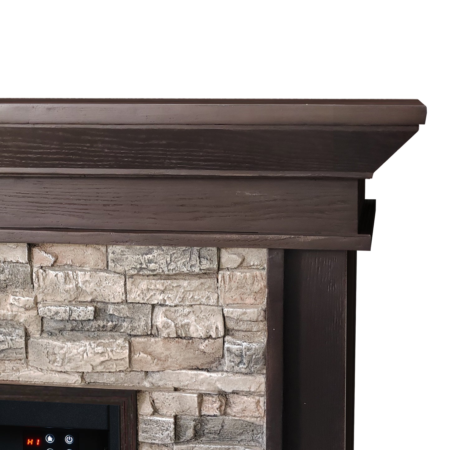 Festivo FFP23008 60" Electric Fireplace Mantel with Faux Brick-Brown