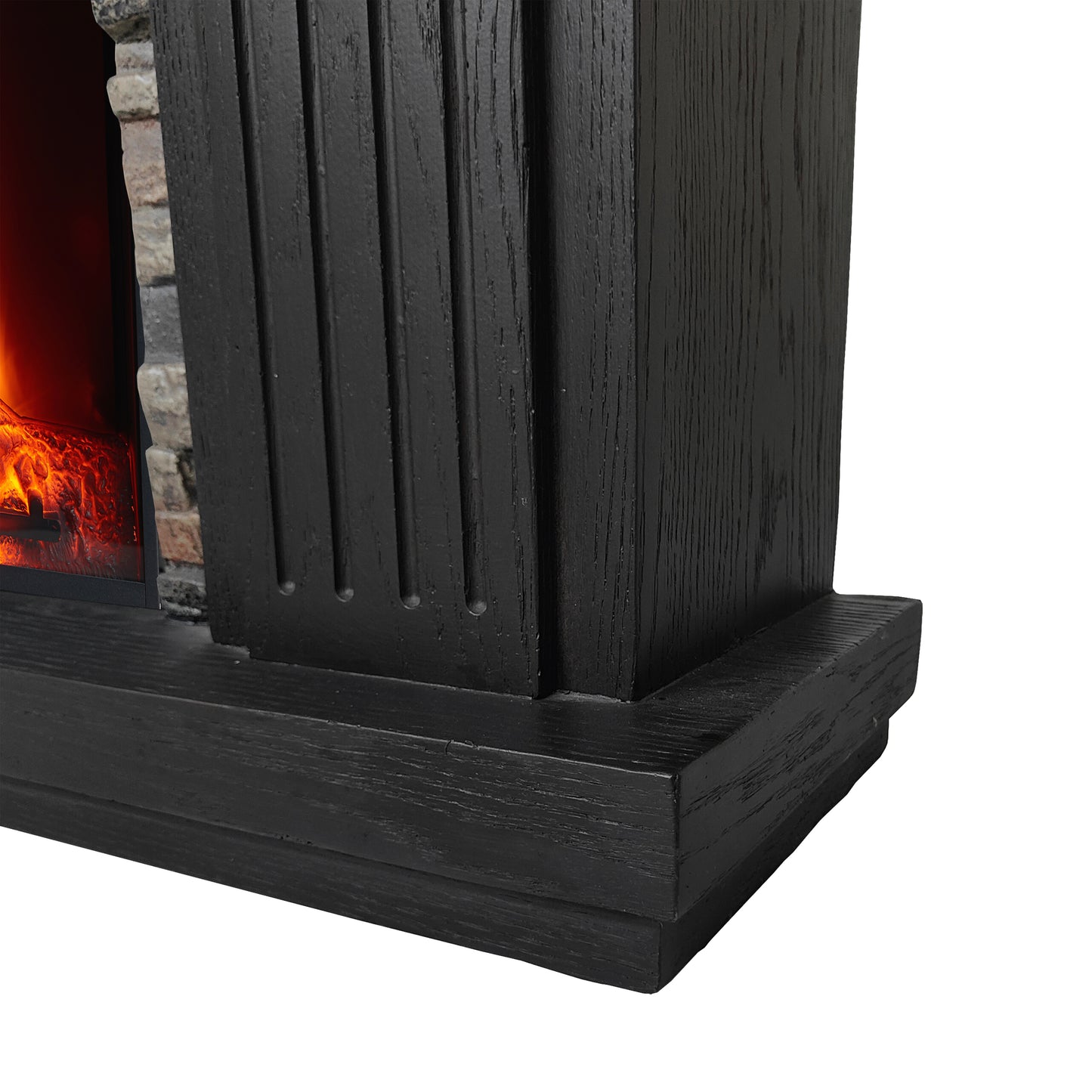 Festivo FFP23197 48" Electric Fireplace Mantel with Faux Brick-Brown