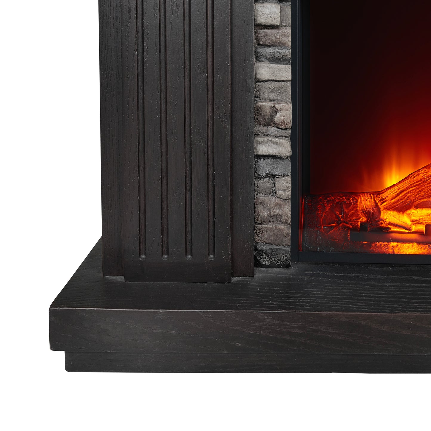 Festivo FFP23197 48" Electric Fireplace Mantel with Faux Brick-Brown