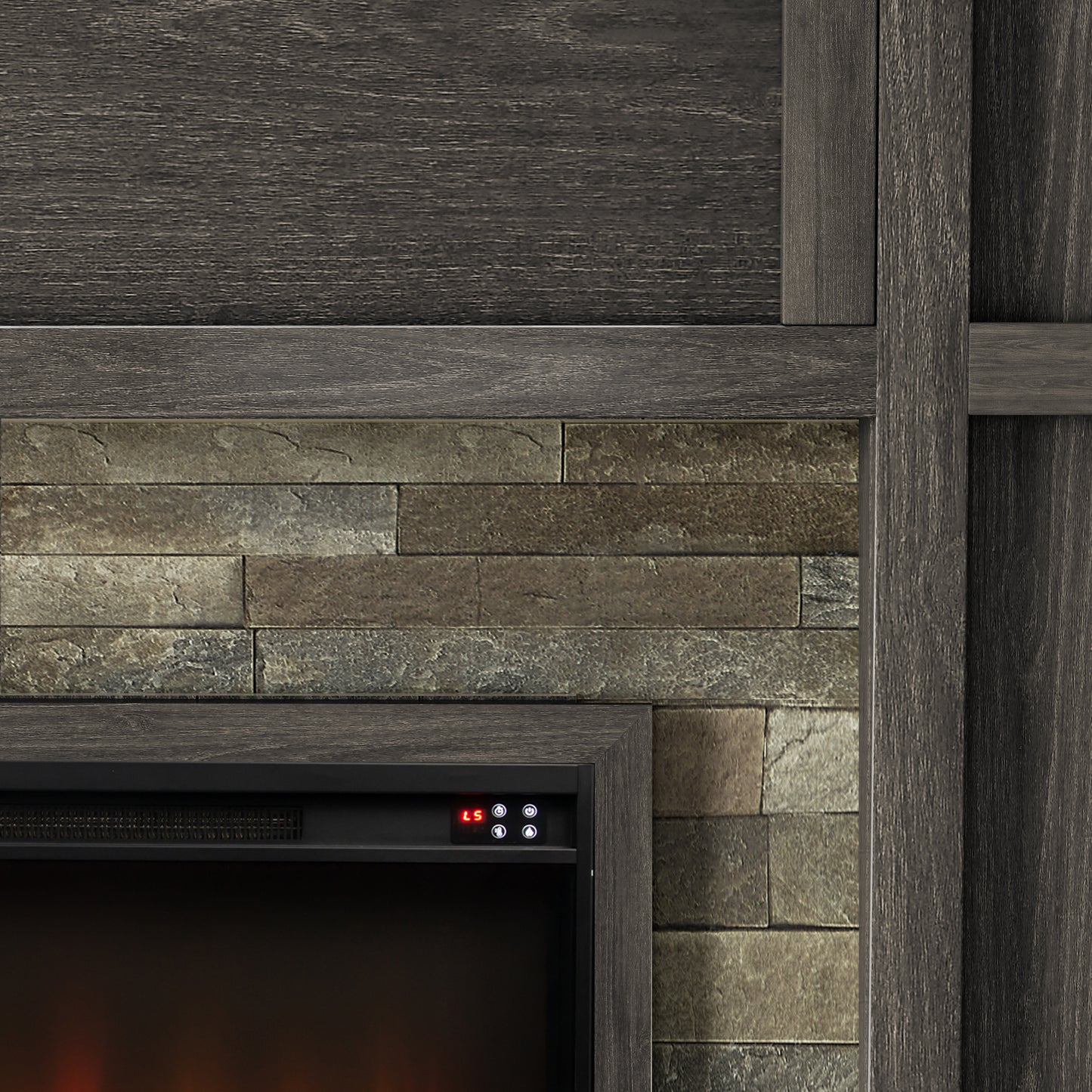 Festivo FFP23346 48" Electric Fireplace Mantel with Faux Brick-Brown