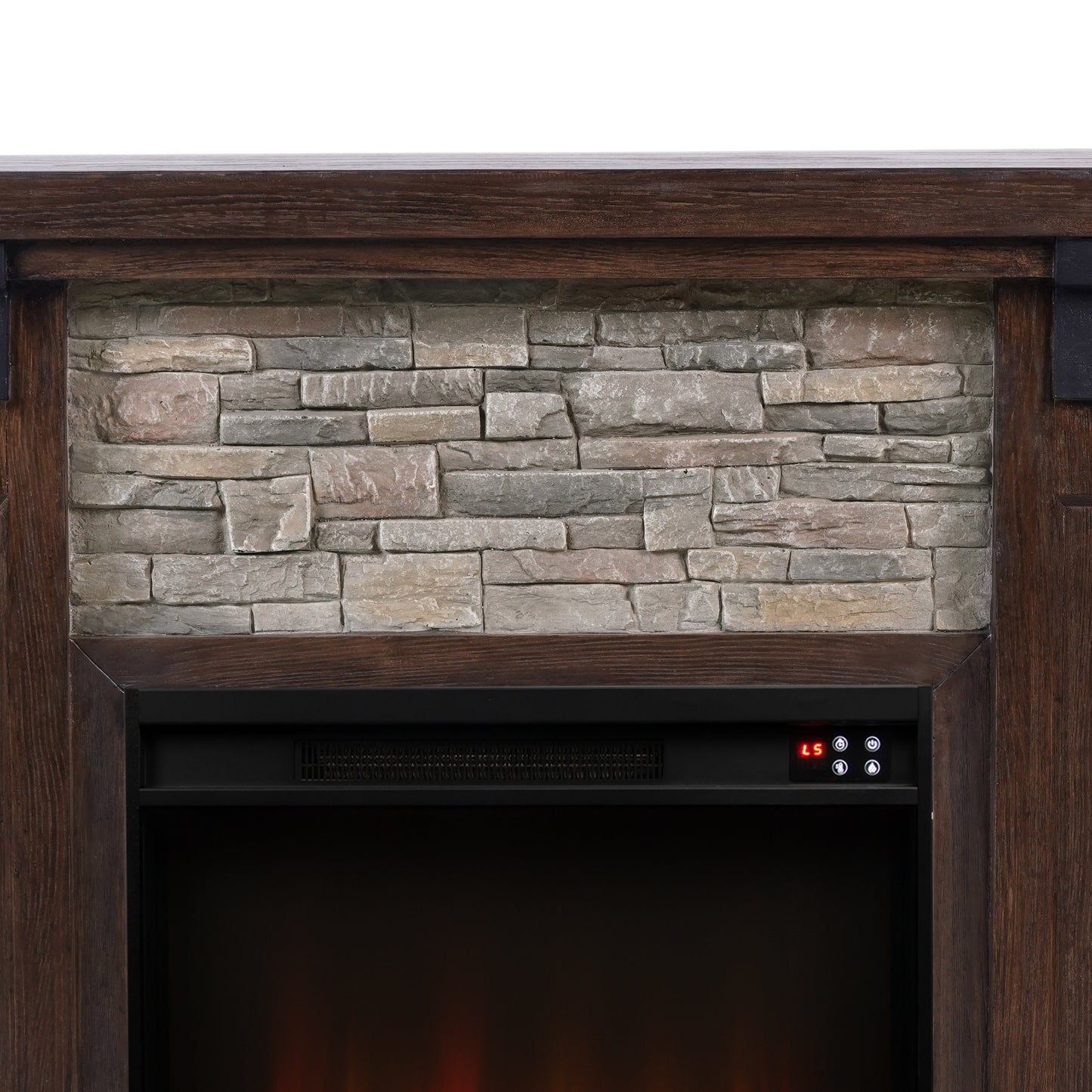 Festivo FFP23611 48" Electric Fireplace Mantel with Faux Brick-Brown