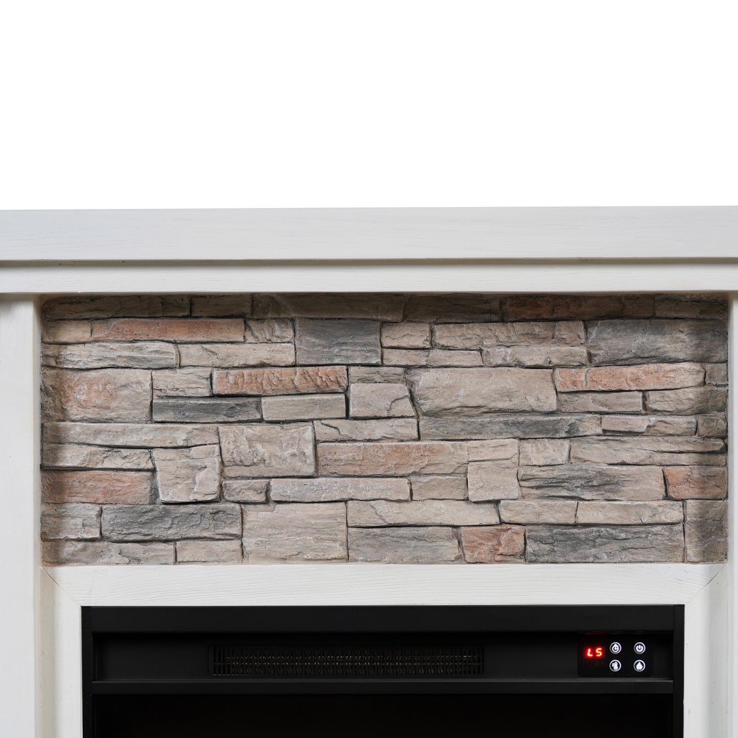 Festivo FFP23612 48" Electric Fireplace Mantel with Faux Brick-White