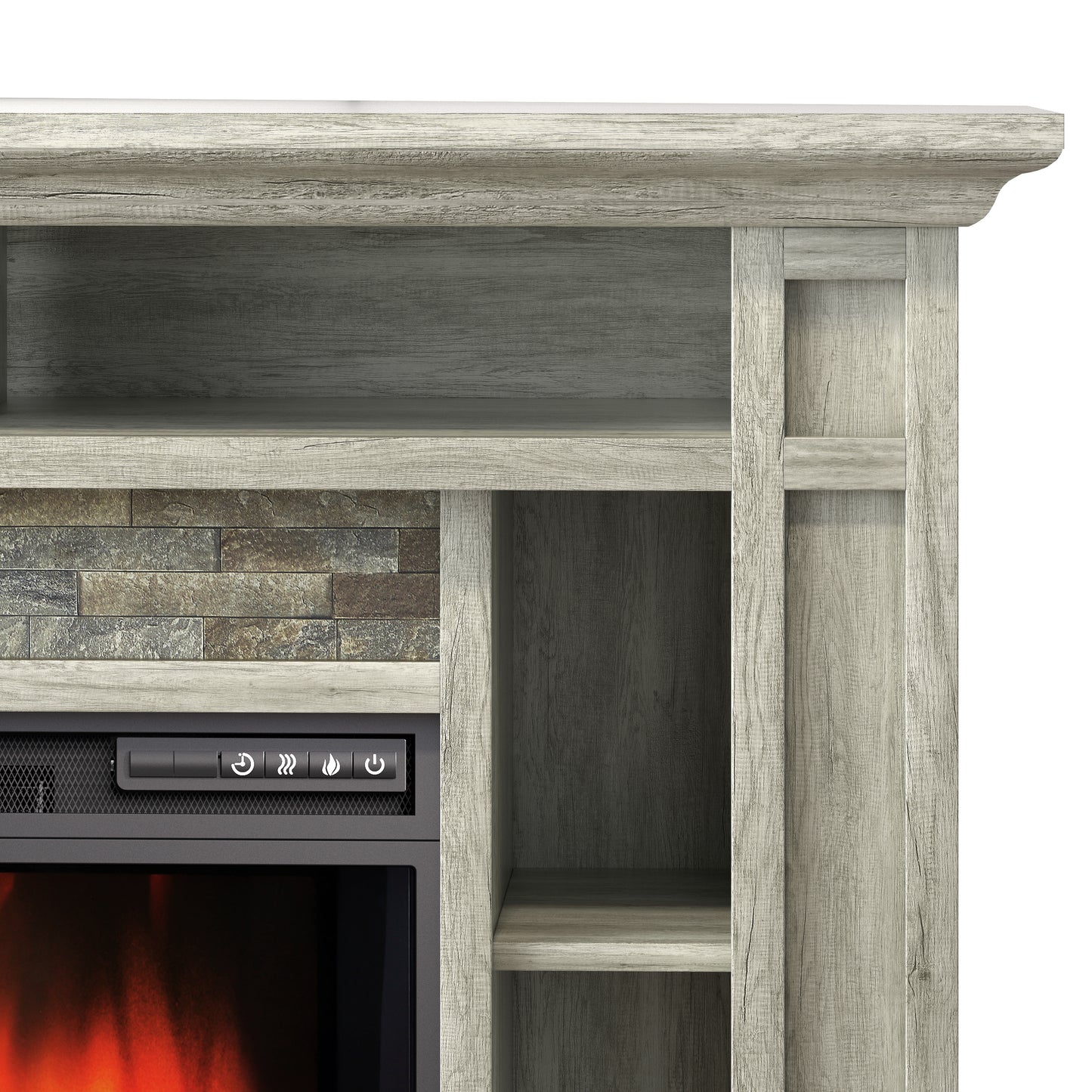 Festivo FFP24225 50" Corner Electric Fireplace Mantel-Grey