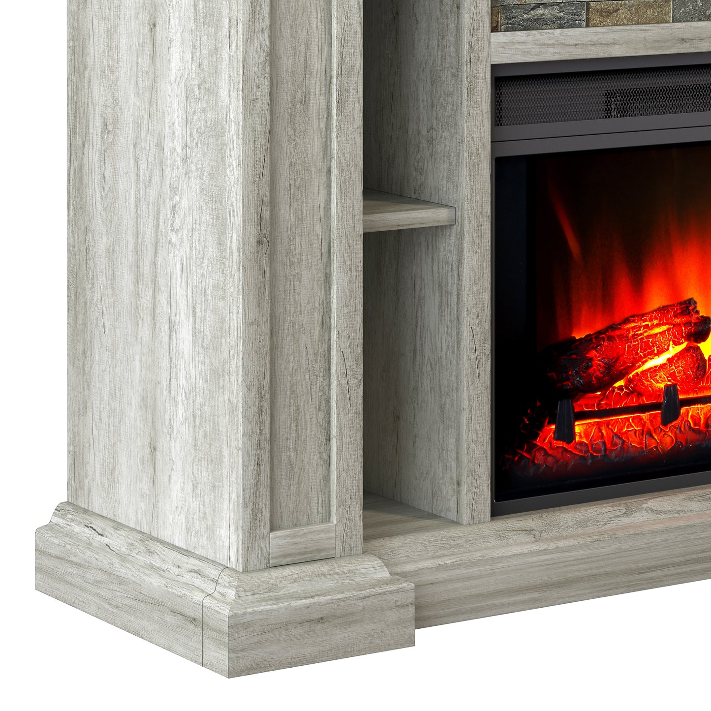 Festivo FFP24225 50" Corner Electric Fireplace Mantel-Grey