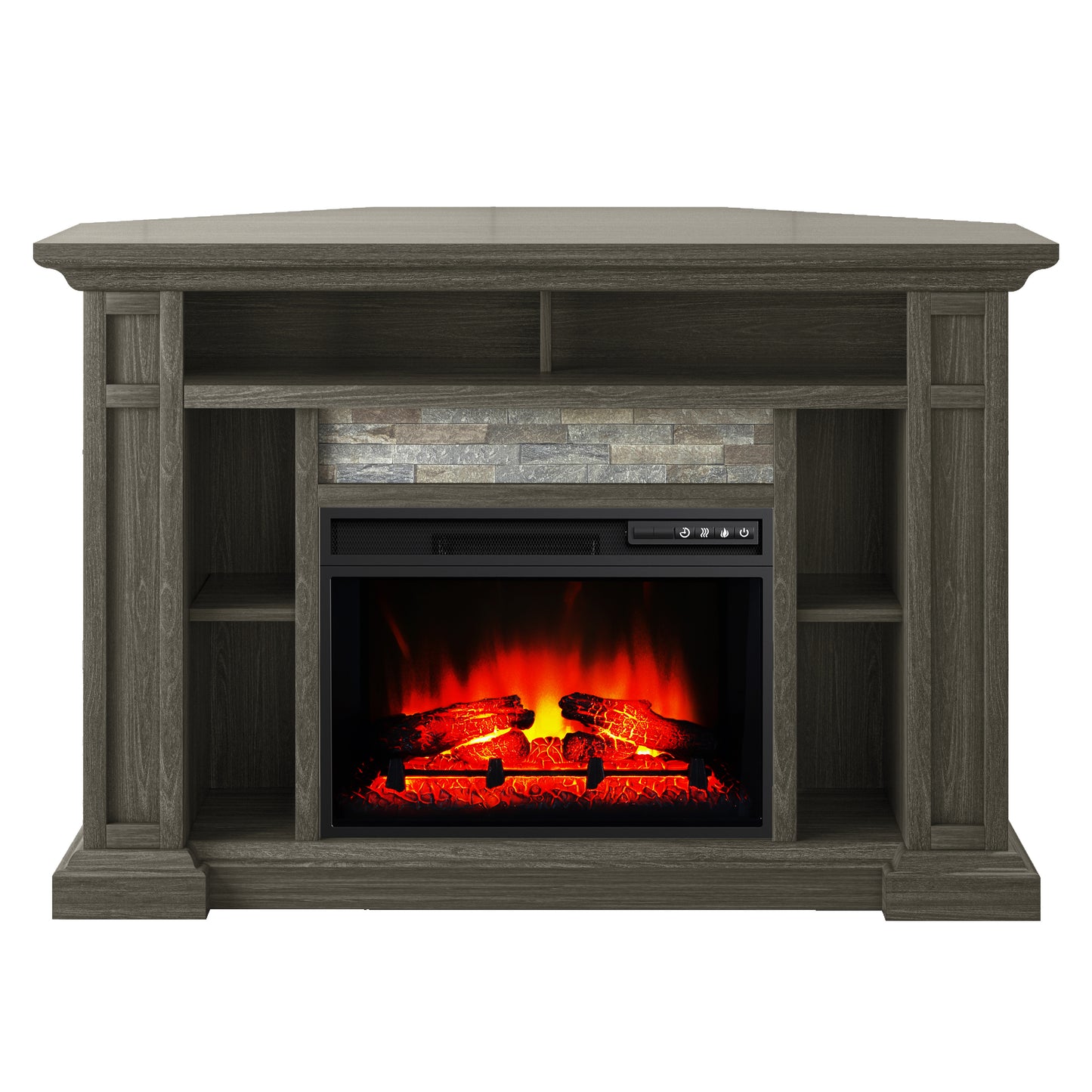 Festivo FFP24226 50" Corner Electric Fireplace Mantel-Brown