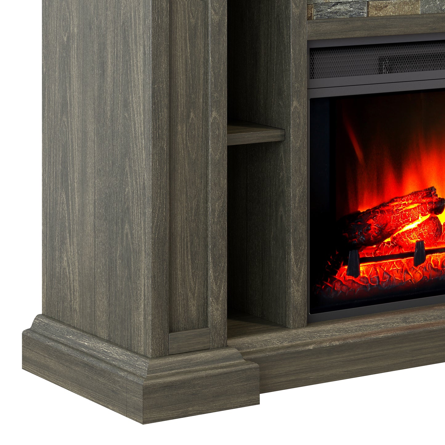 Festivo FFP24226 50" Corner Electric Fireplace Mantel-Brown