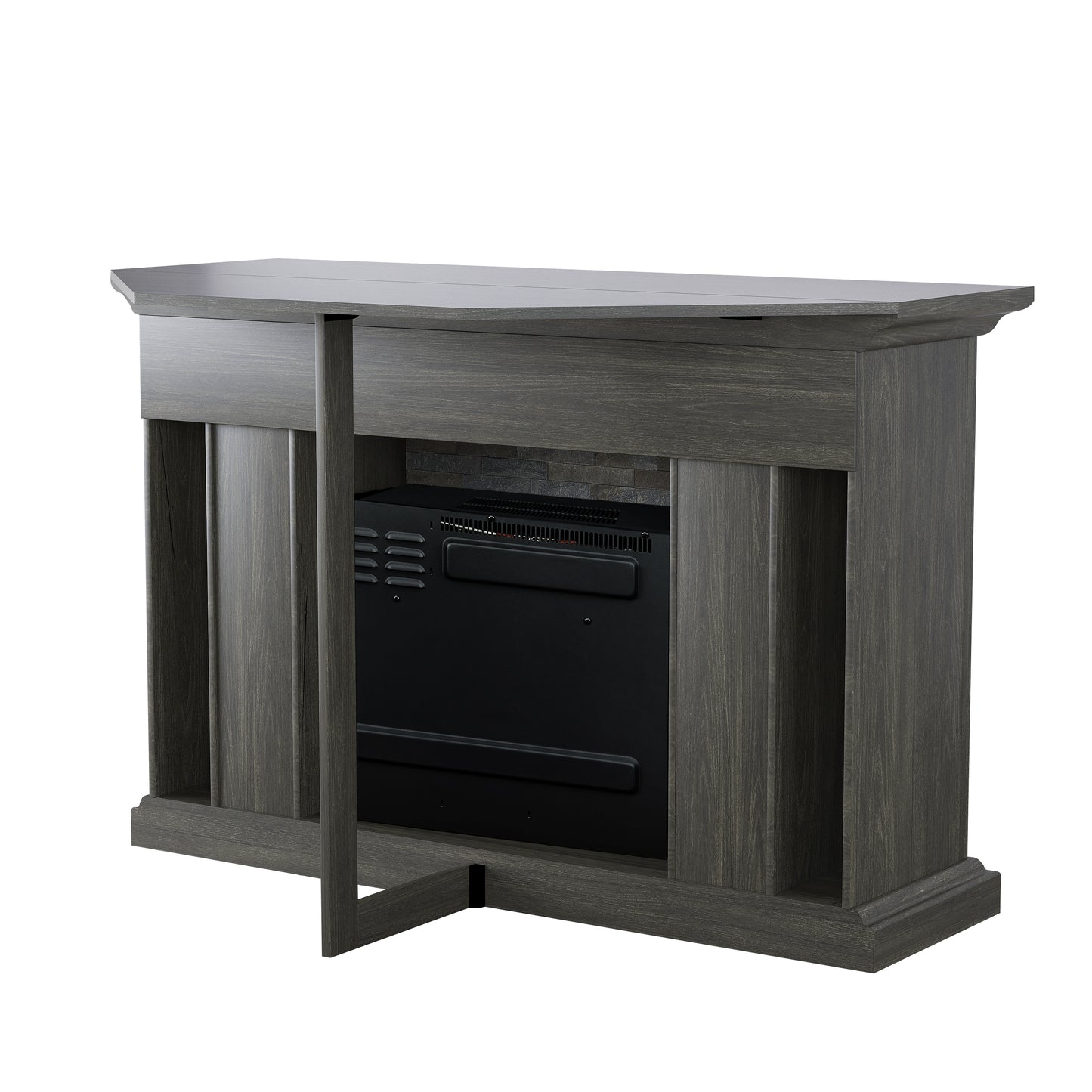Festivo FFP24226 50" Corner Electric Fireplace Mantel-Brown