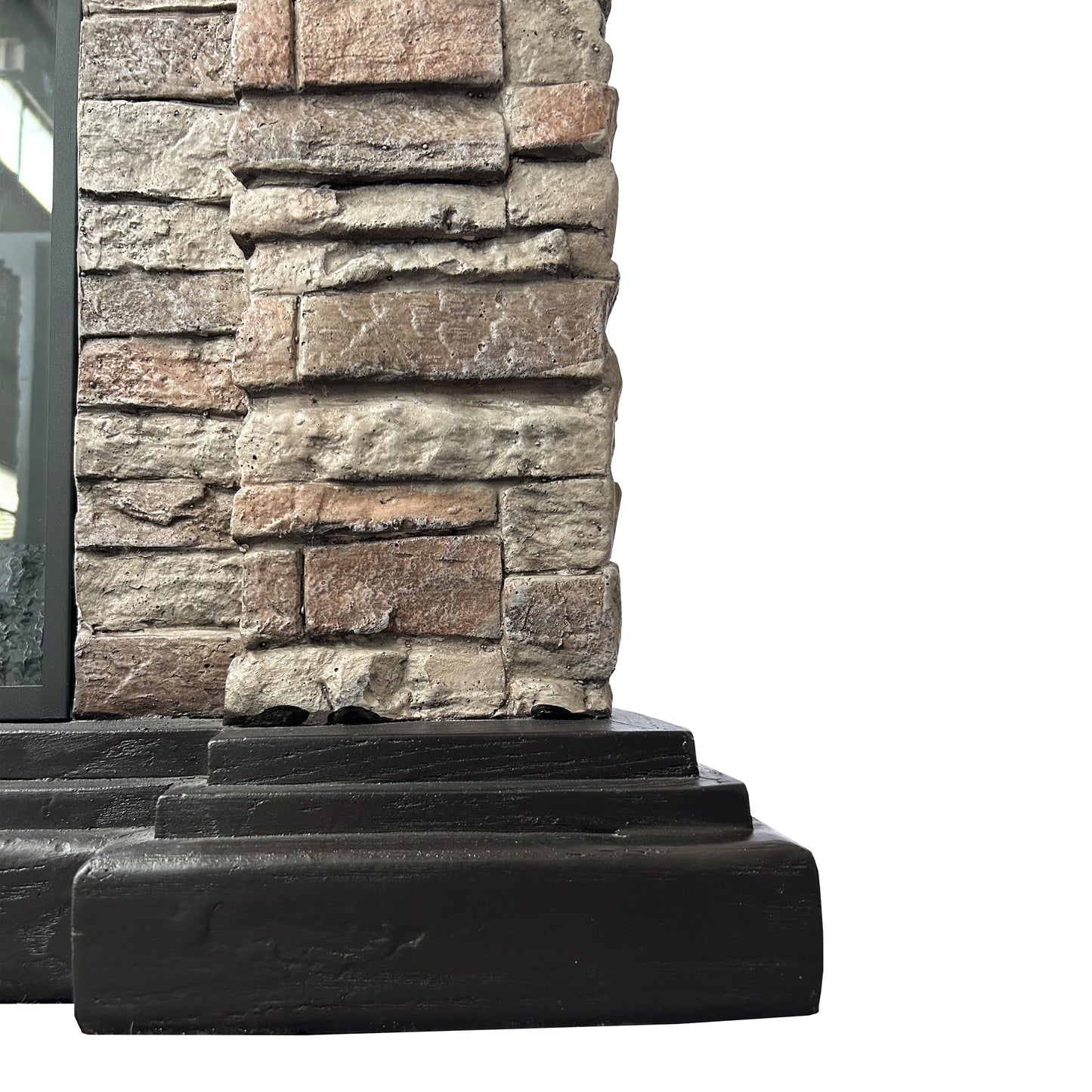 Festivo FFP25041 45" Electric Fireplace MGO Mantel with Faux Brick-Brown