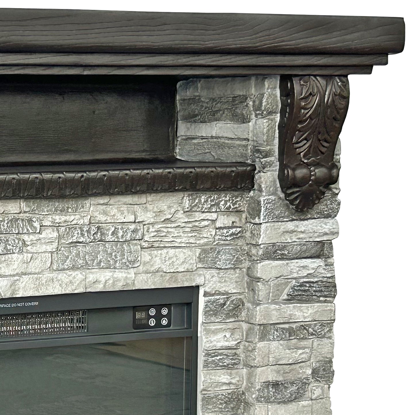 Festivo FFP25042 45" Electric Fireplace MGO Mantel with Faux Brick-Grey