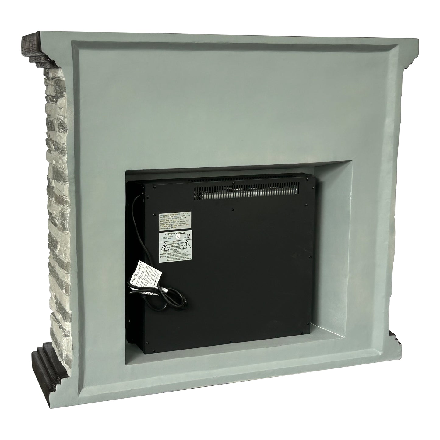 Festivo FFP25042 45" Electric Fireplace MGO Mantel with Faux Brick-Grey