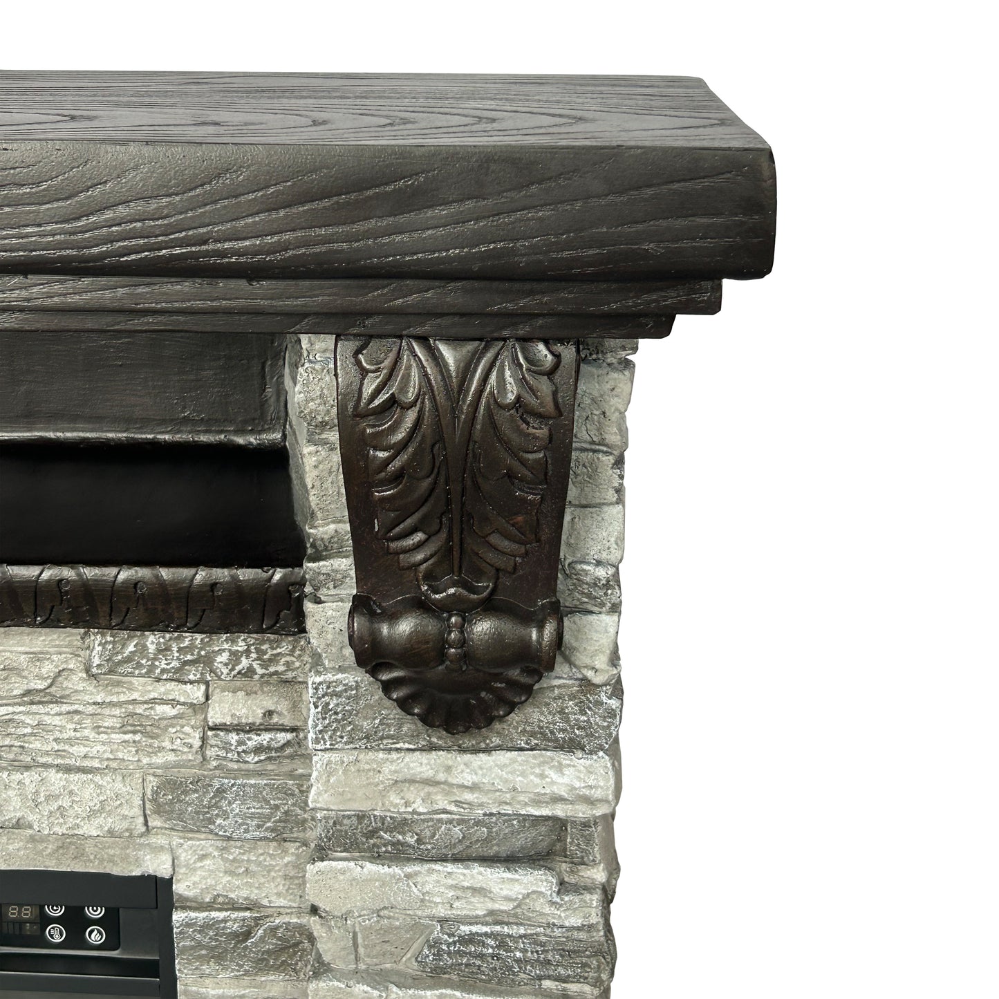 Festivo FFP25042 45" Electric Fireplace MGO Mantel with Faux Brick-Grey