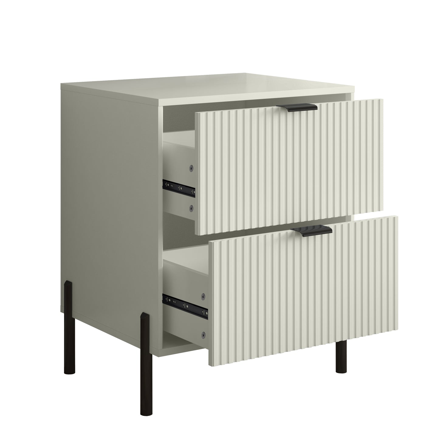 Festivo FNS23112 20.5" Bedroom Nightstands with 2 Drawers-Offwhite
