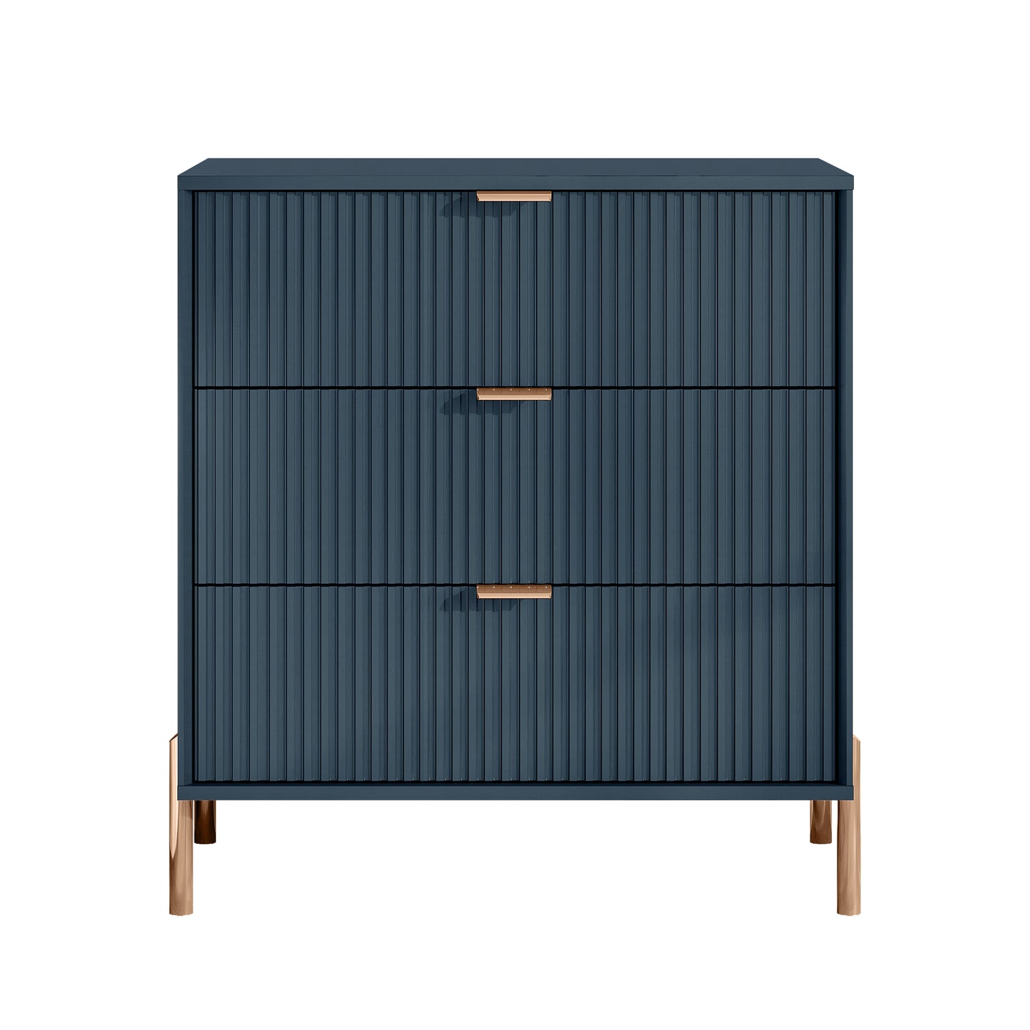 Festivo FNS23117 28" Bedroom Nightstands with 3 Drawers-Navy