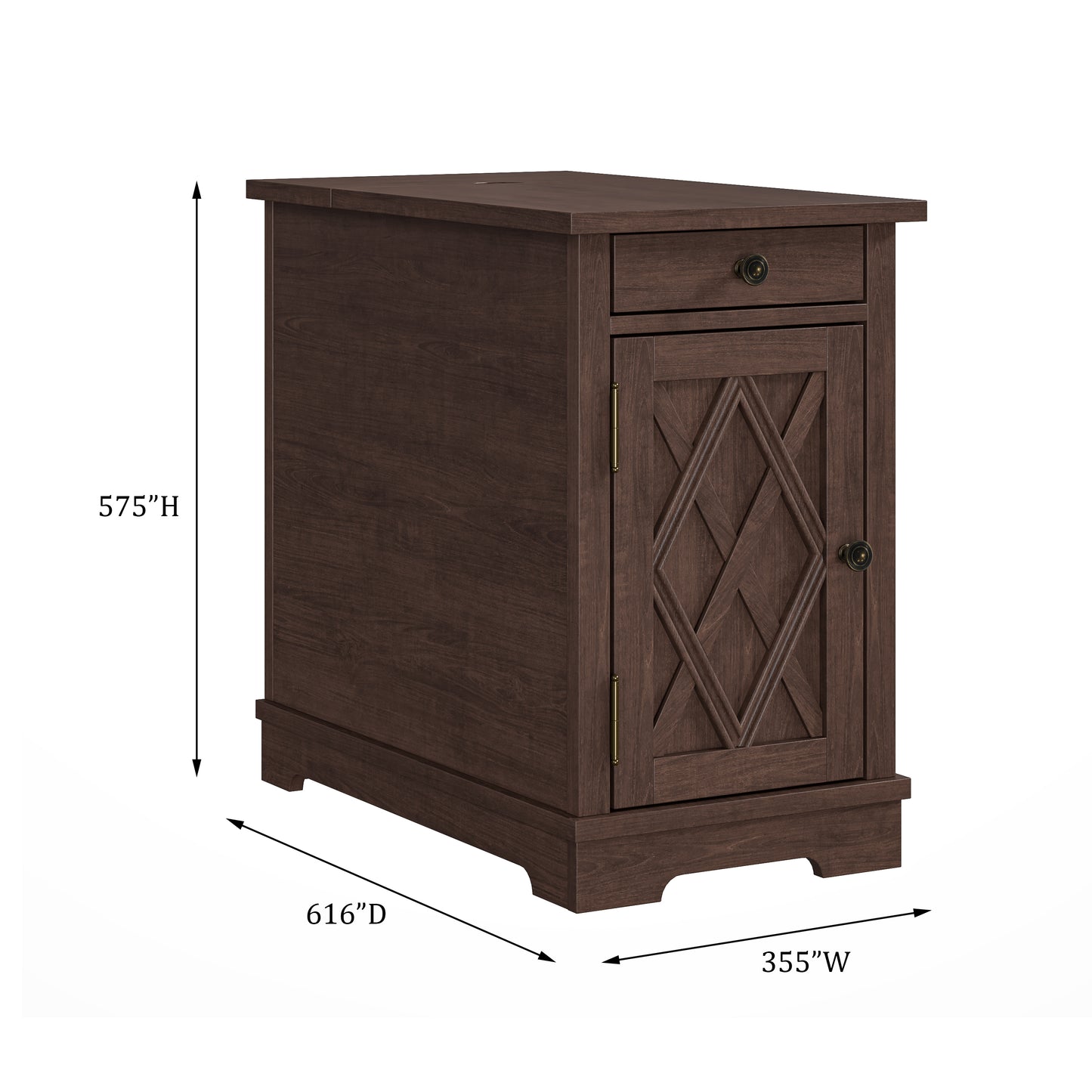 Festivo FST23907 14" Side Table-Brown