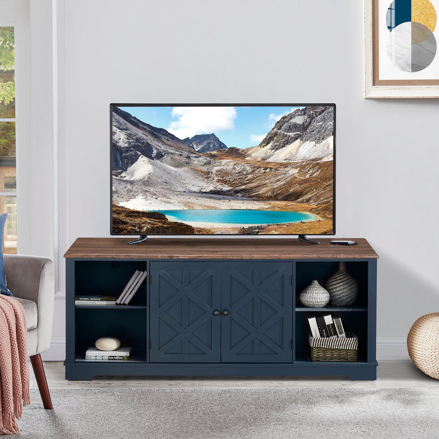 Festivo FTS20601 70" TV Stand-Blue