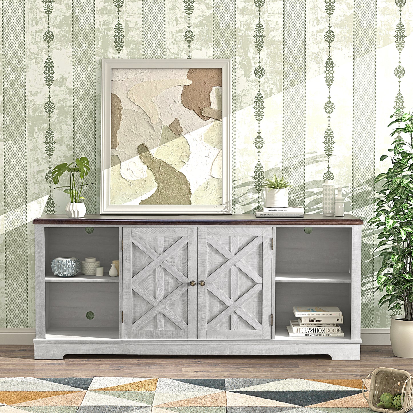 Festivo FTS20621 70" TV Stand-Offwhite